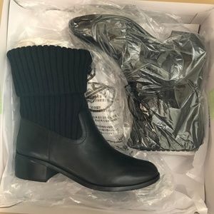 april leather and knit boot april leather and knit boot
